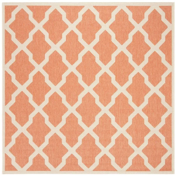 Safavieh Linden LND122P 6&7x22 x 6&7x22 Round Rust, Creme Area Rug