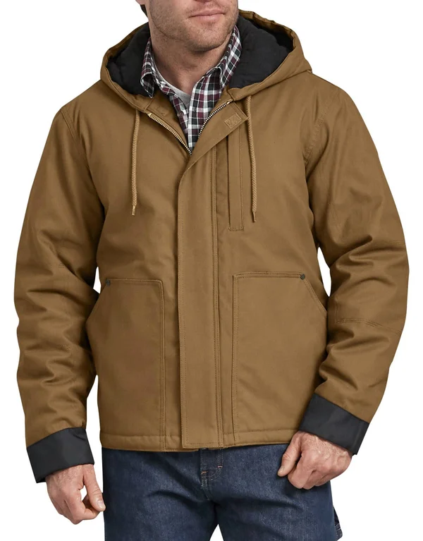 Dickies Men's Duck Flex Mobility Jacket - TJ376, Brown Duck