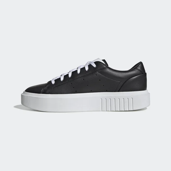 Adidas Originals Womens Sleek Super Shoes Black/Black/White Size 10.5