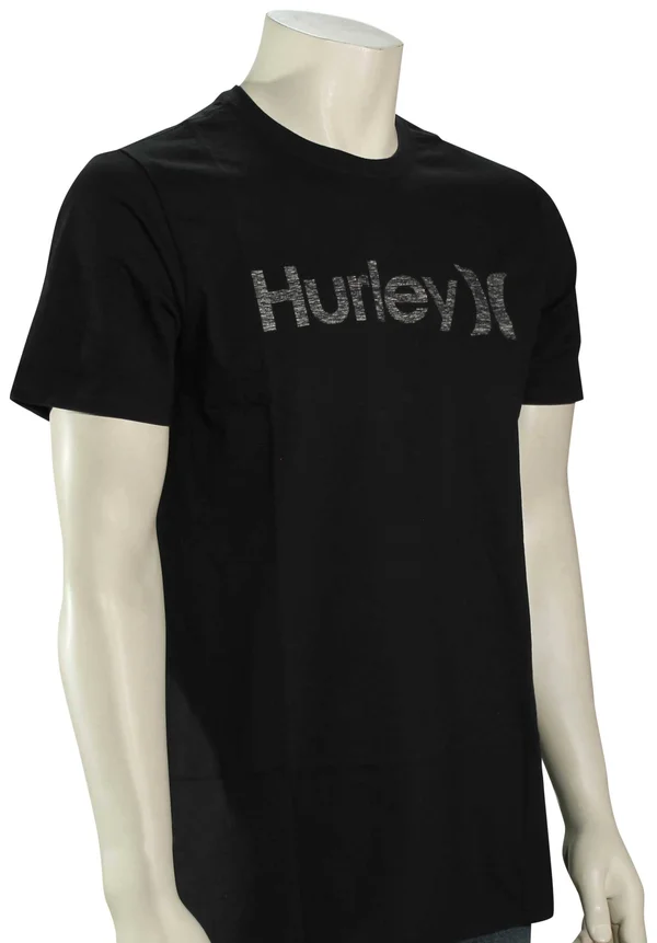 Hurley One and Only Push Through T-Shirt - Black, White - M