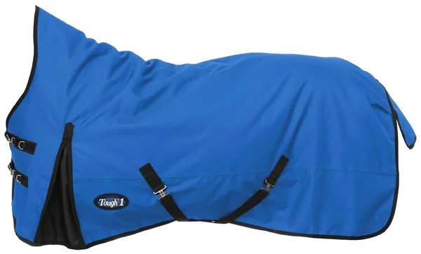 Tough-1 1200D Waterproof Poly High Neck Turnout Blanket - Blue