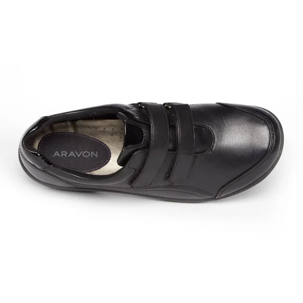 Aravon Women's Bromly Double Strap Shoe - Size: 9, Black