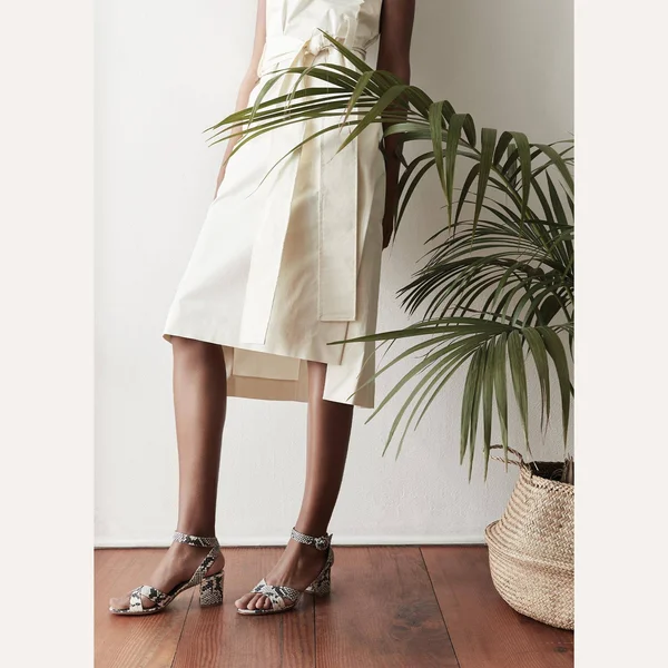 The City Sandal - Python Embossed