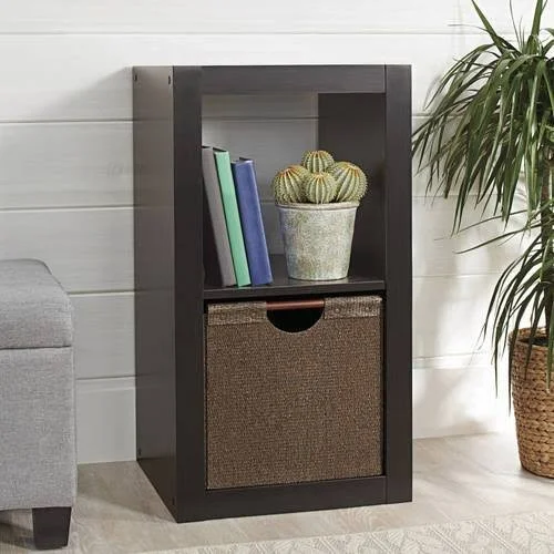 Better Homes and Gardens 2 Cube Storage Organizer - Multiple Colors, Size: Small, Brown