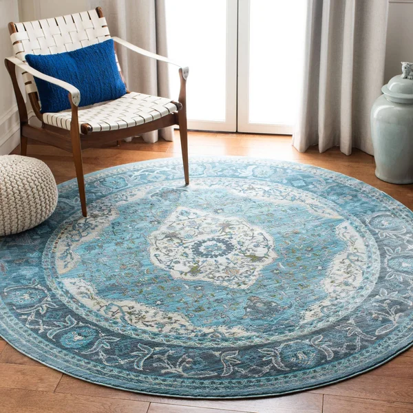 Safavieh 5&-3x22 x 7&-7x22 Luxor Luxor 342 Turquoise, Beige Rug