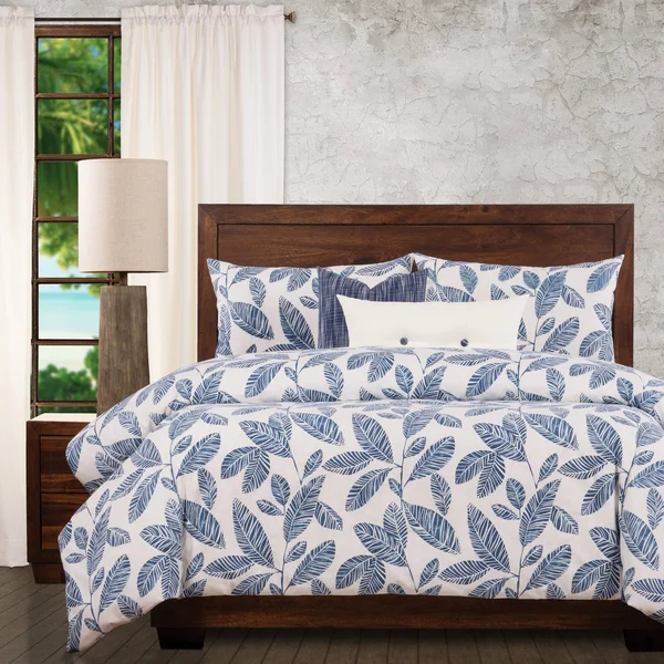Blue Lagoon Tropical Duvet Cover & Insert Set Ernest Hemingway Size: King Duvet + 2 Shams + 2 Throw Pillows