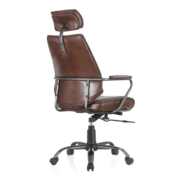 Aurelle Home Modern Leather Upholstered Office Chair - Dark Brown