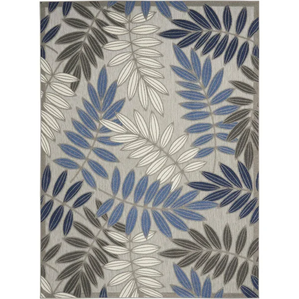 Nourison Aloha ALH18 Area Rug, Navy, 6& x 9&