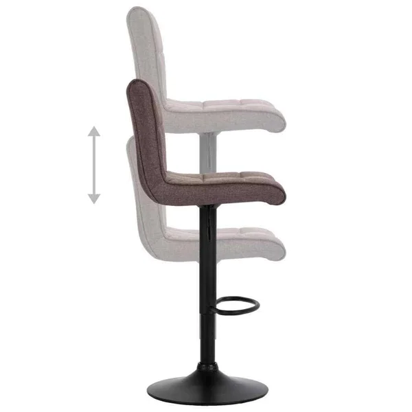 vidaXL Bar Stools 2 Pcs Taupe Fabric