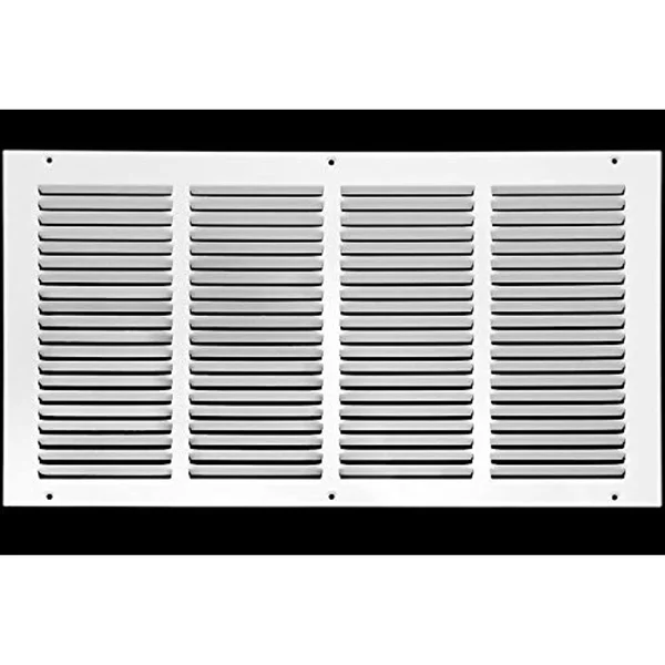 20x22W x 10x22H Steel Return Air Grilles - Sidewall and Ceiling - HVAC Duct Cover - White [Outer Dimensions: 21.75x22w x 11.75x2