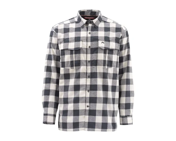Simms Coldweather Shirt L, Auburn Red Buffalo Blur Plaid