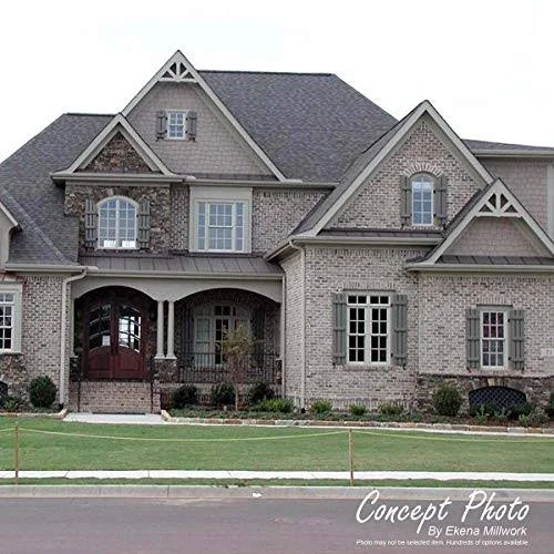 Ekena Millwork CWB15X051WHC 15x22W x 51x22H Exterior Four Board (2 Batten) Composite Board-n-Batten Shutters (Per Pair), White