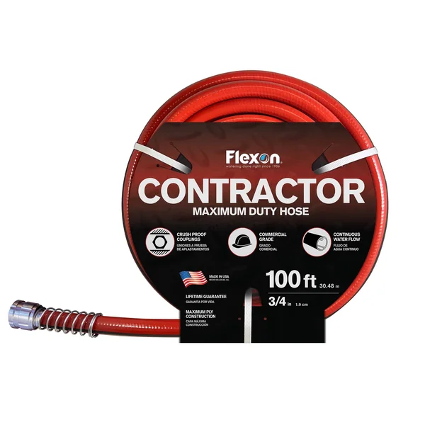 Flexon 3/4-in x 100-ft Contractor-Duty Kink Free Vinyl Red Hose - CG34100L
