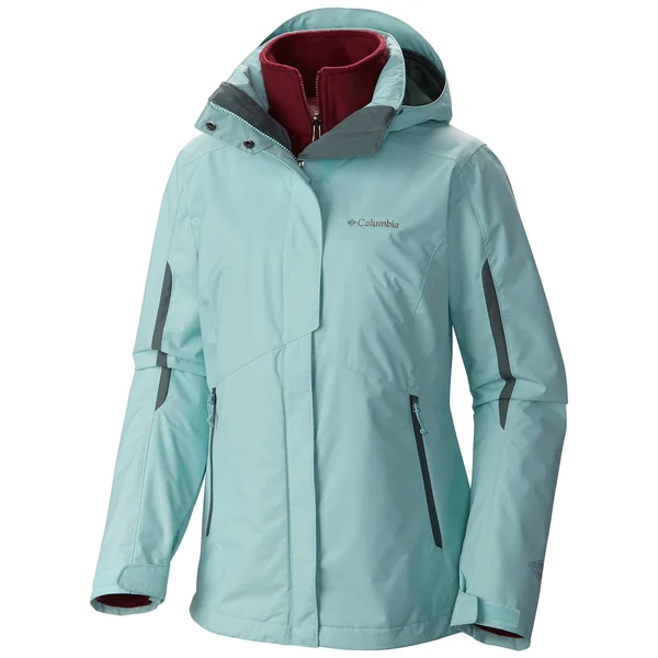 Columbia Bugaboo Womens 1x Plus Size 3in1 Winter Snow Parka/Jacket/Coat Spray - Blue