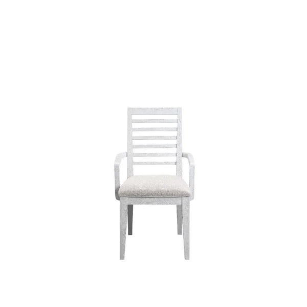 Aromas Arm Chair (Set-2) in White Oak & Fabric
