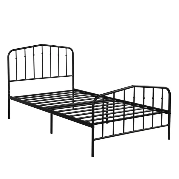 Platform Metal Bed, Twin Sizes - Black
