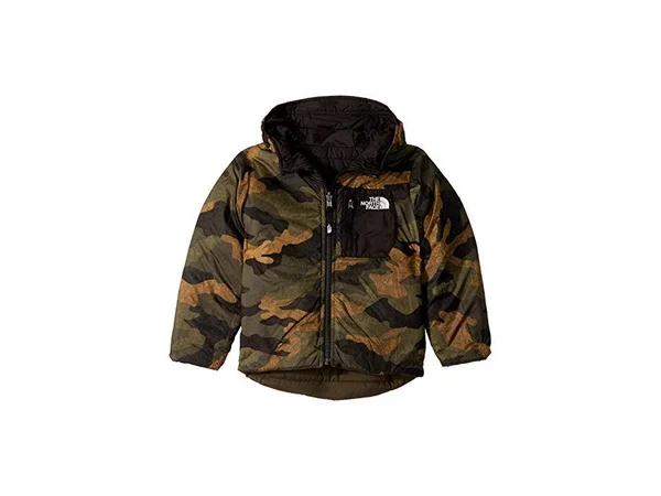 The North Face Reversible Perrito Jacket Boys NEW TAUPE GREEN/TNF BLACK