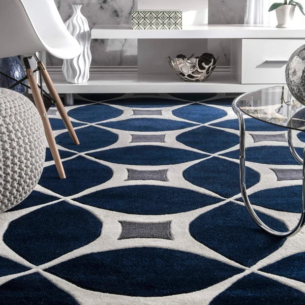 nuLOOM Gabriela Contemporary Runner Rug, 2& 6x22 x 10&, Navy