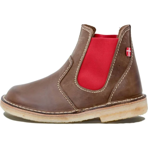 Duckfeet Roskilde Chelsea Boot, Size: 45, Cocoa/Red Leather