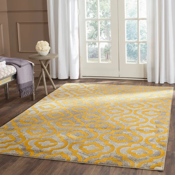 Safavieh Porcello PRL7734E 6&7x22 x 6&7x22 Square Grey, Ivory Area Rug