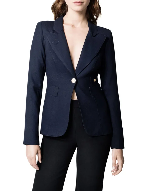 Smythe Women's Duchess Wool Blazer - Navy - Size 12
