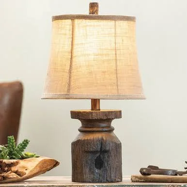 Old Abilene Post Table Lamp - Cabin Lighting - Black Forest Decor