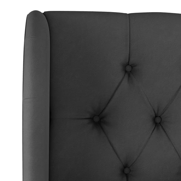 Twin Tufted Wingback Headboard Dark Gray Velvet - Threshold