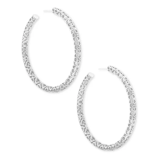 Kendra Scott Maggie Hoop Earrings - 2.5x22L Silver