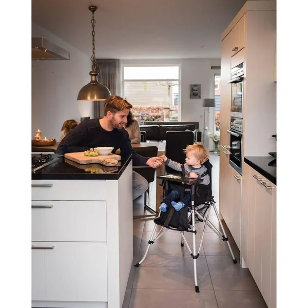 One2Stay Comfort Portable Baby High Chair with Dining Tray - Black