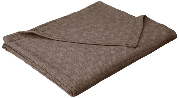 Basket Weave King Cotton Blanket, Lightweight Summer Blanket, Charcoal