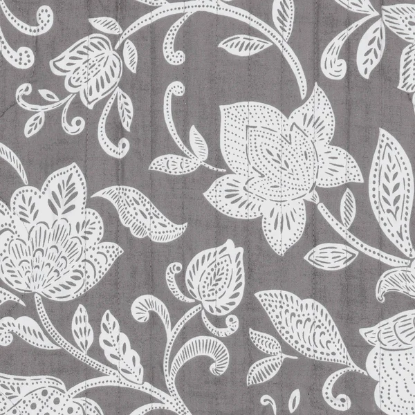 Waverly Charcoal Stencil Vine Reversible Daybed 5 Piece Quilt Set - 105 in x 54 in