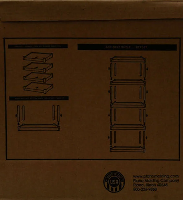 Plano 5-Tier Heavy-Duty Plastic Storage Unit, White