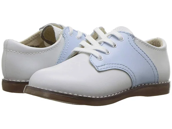 Footmates Cheer 3 (Infant/Toddler/Little Kid) Kids Shoes White/Light Blue : 8.5 Toddler M/W
