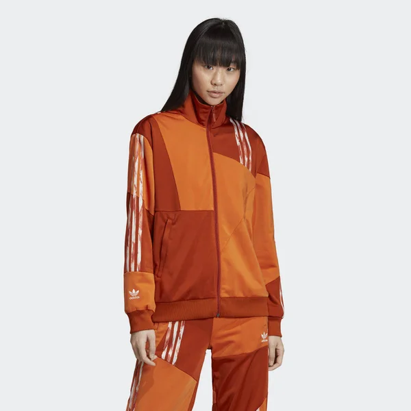 Adidas Womens DC Firebird Track Top - Orange Size Xs