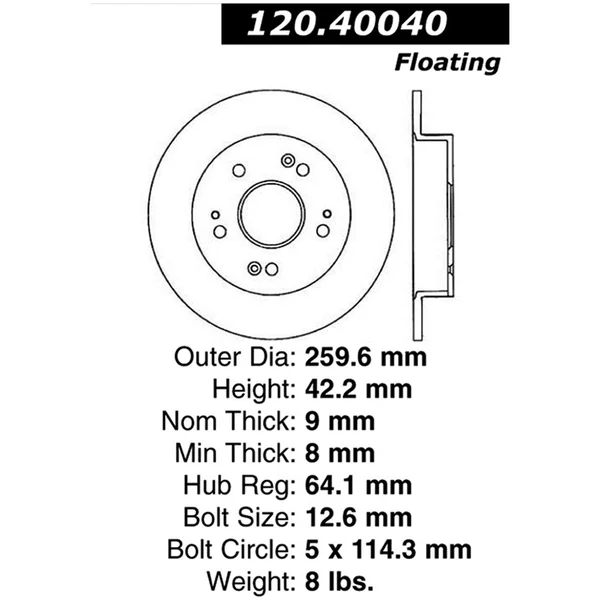 StopTech Sport Cross Drilled Brake Rotor, Left 128.40040L