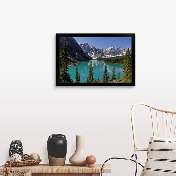 Moraine - Lake, Banff Nationalpark, Alberta, Canada, Black Framed Wall Art, 30x20, Great Big Canvas