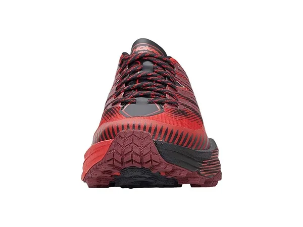 Hoka One One Men's Speedgoat 4 - 8.5 - Cordovan, High Risk Red