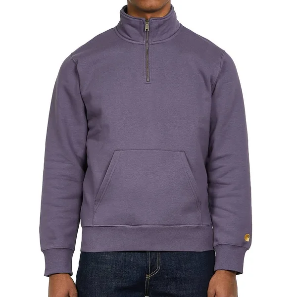 Carhartt WIP Chase Neck Zip Sweatshirt - Provence - Gold - L - Men