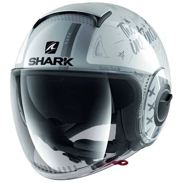 Shark - Helmet Nano Tribute RM White, Silver, Silver - Size S