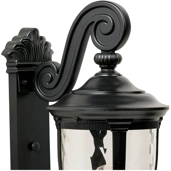 Bellagio 24x22 High Black Dual Scroll Arm Outdoor Wall Light