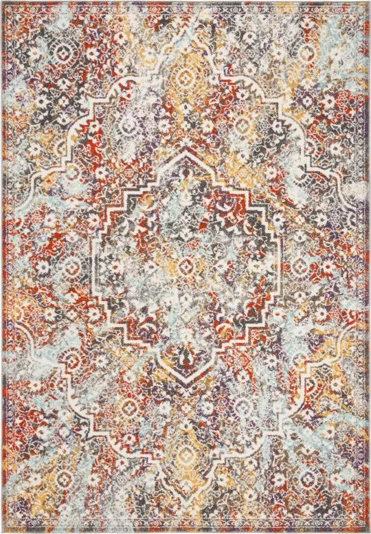 Safavieh Madison 900 MAD946G 6& x 9& Light Grey, Light Blue Rug