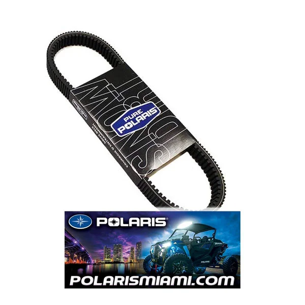 2011 - 2014 OEM Drive Belt - Polaris Ranger RZR-4 RZR XP 900 with Polaris Miami Sticker - 3211148, White