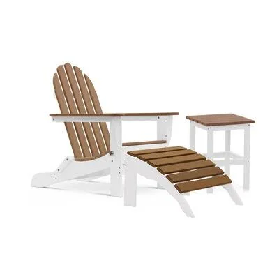 Clearman Plastic Folding Adirondack Chair with Ottoman Rosecliff Heights Frame Color: Black, Color: Antique Mahogany