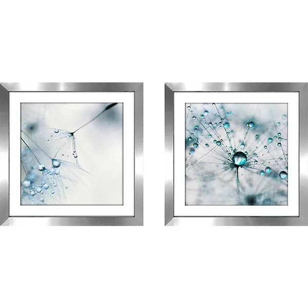 Latitude Run Baby Blue 2 Piece Framed Photographic Print Set