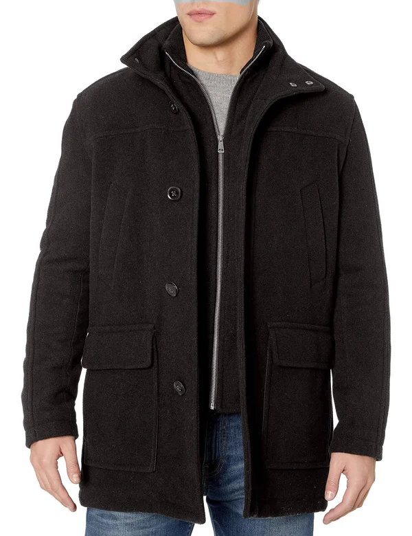 Cole Haan Signature Men's Wool Plush Car Coat With - Choose Sz/color
