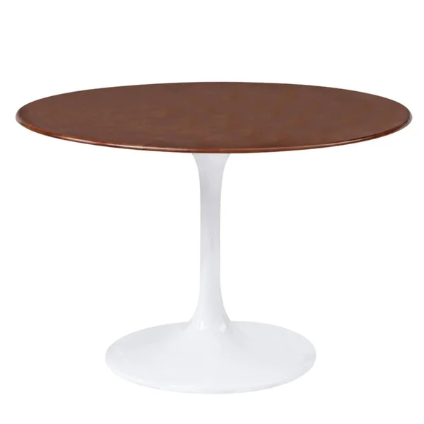 Fine Mod Imports Flower Table Wood Top 30 Inches - Walnut