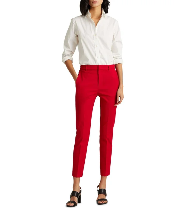 Lauren Ralph Lauren Stretch Cotton Blend Pants Polo Black - 28, 12