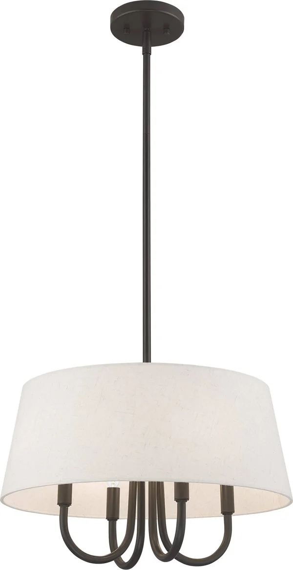 Livex Lighting 50804-92 Belclaire 4-Light Pendant Chandelier, English Bronze