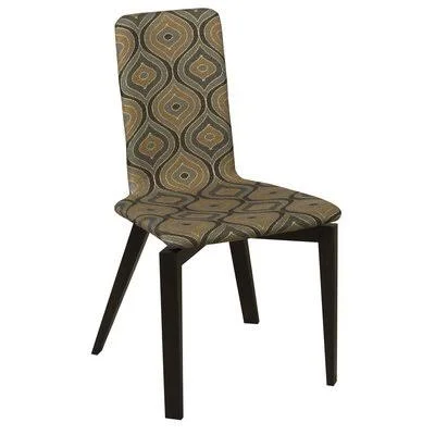 Barkingside Plyshell Maple Upholstered Dining Chair Bloomsbury Market Upholstery Color: Rain - Frame Color: Walnut