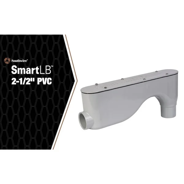 Southwire 2-1/2x22 Smart lb Conduit Body, PVC with Cover and Gasket, KBLB251